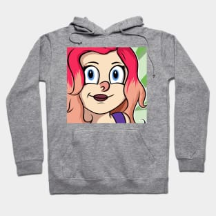 mnm1315 Pink Hair Drawing Hoodie